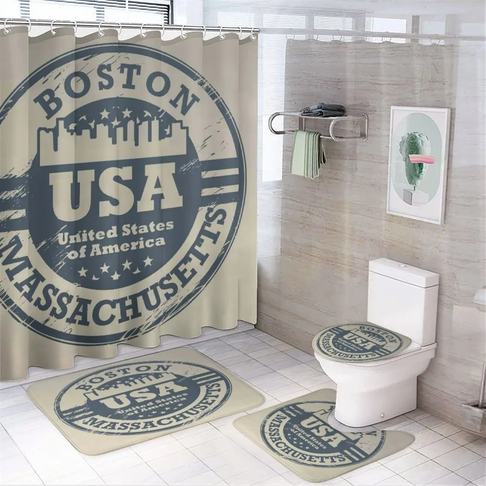 Passport Stamp Design — 4-Piece Bathroom Set preview