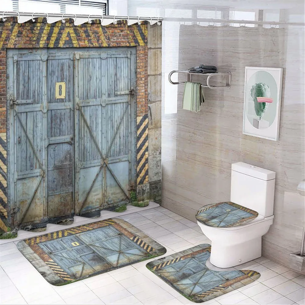 Aged Wooden Factory — 4-Piece Bathroom Set preview