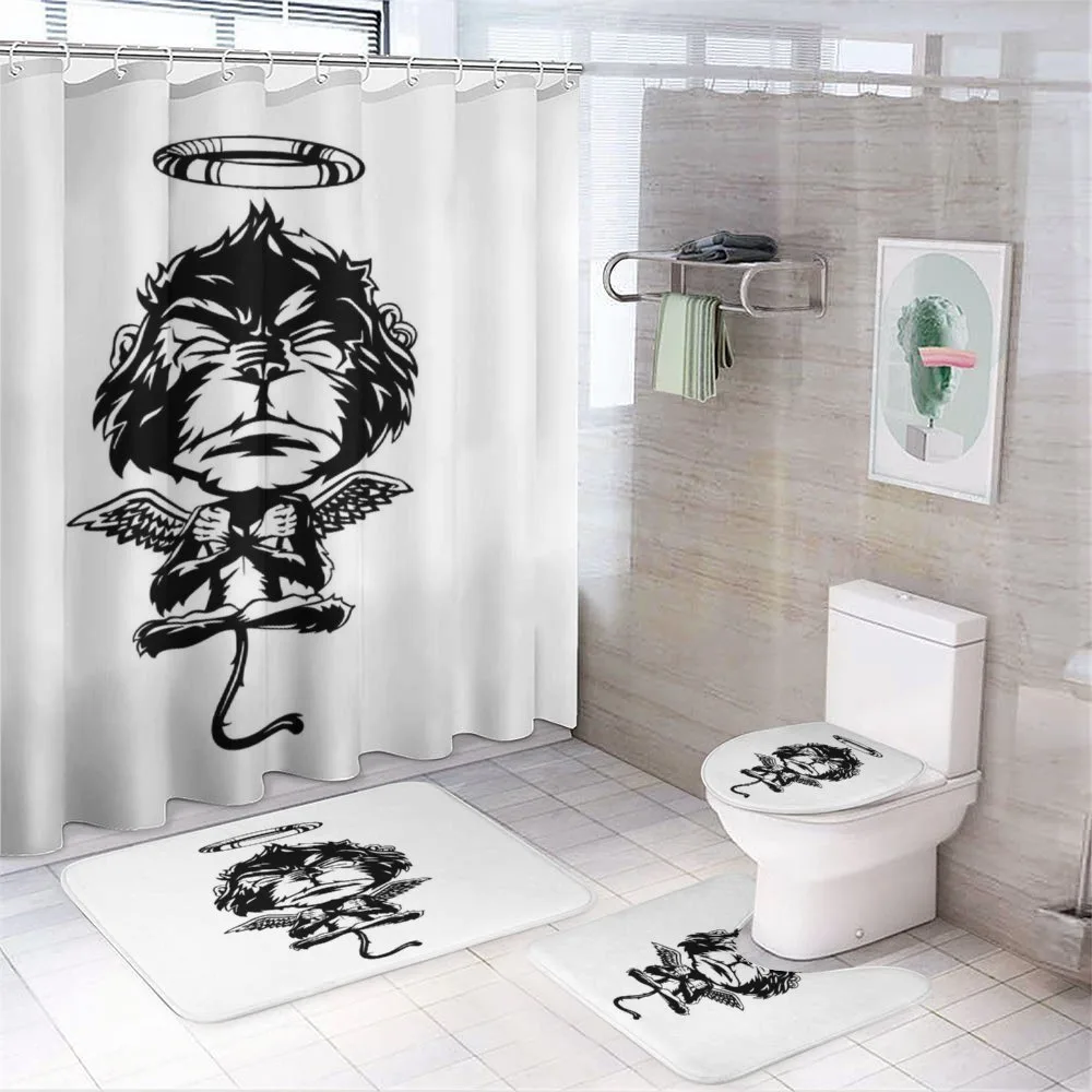 Angelic Monkey with Wings — 4-Piece Bathroom Set preview