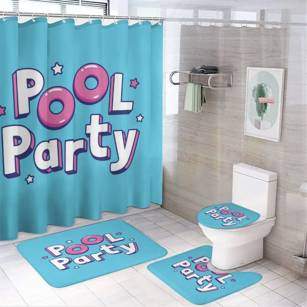 Cartoon Lettering — 4-Piece Bathroom Set preview