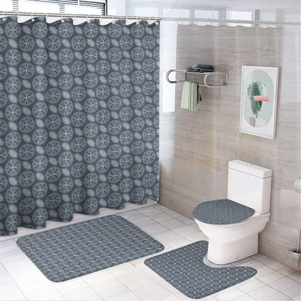 Japanese Ornate Abstract — 4-Piece Bathroom Set preview