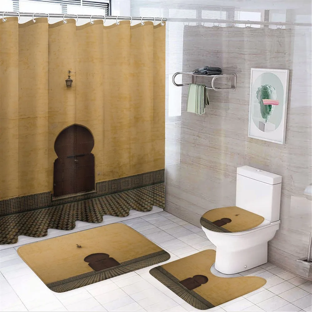 Oriental Design Door — 4-Piece Bathroom Set preview
