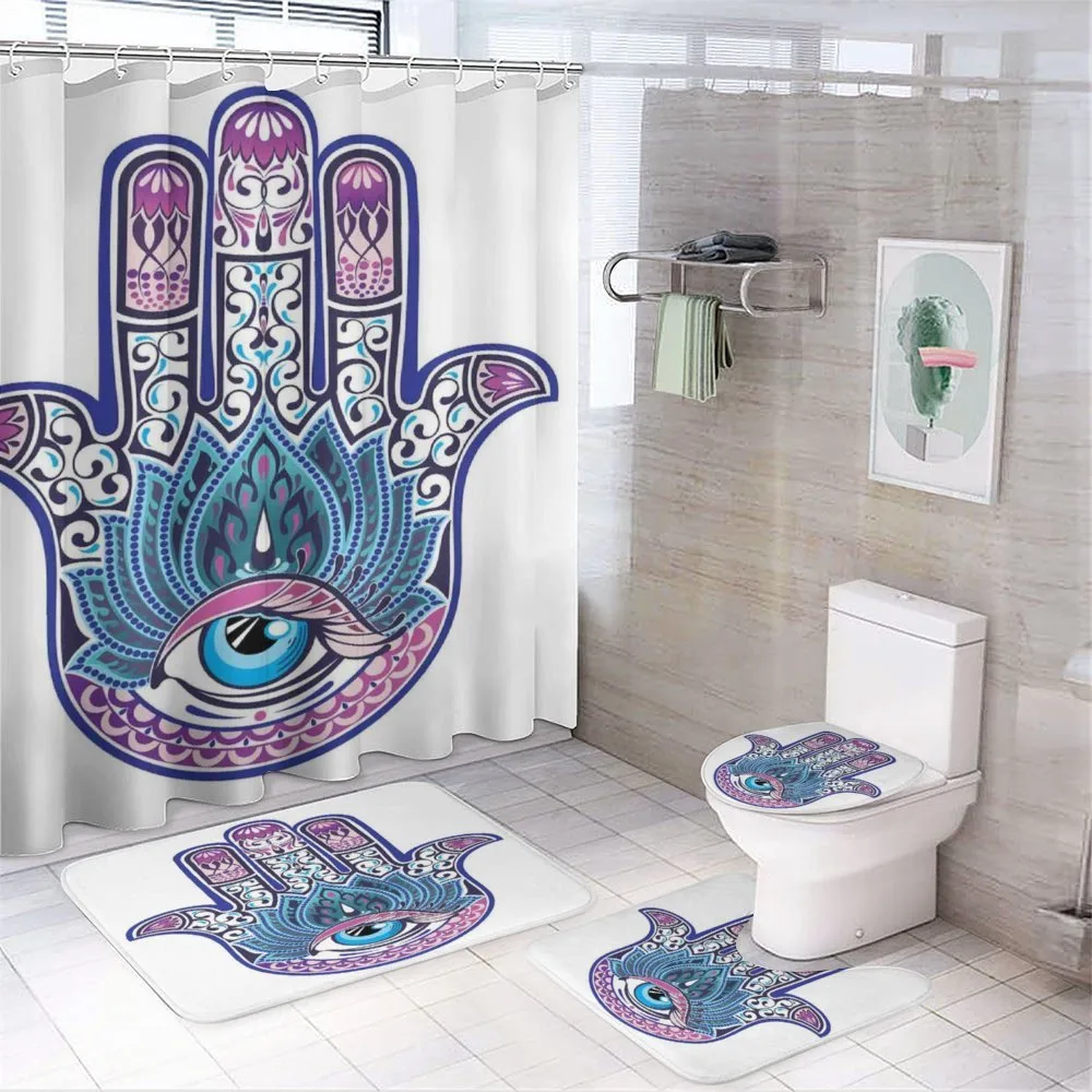 Ottoman Paisleys Swirl Motifs — 4-Piece Bathroom Set preview