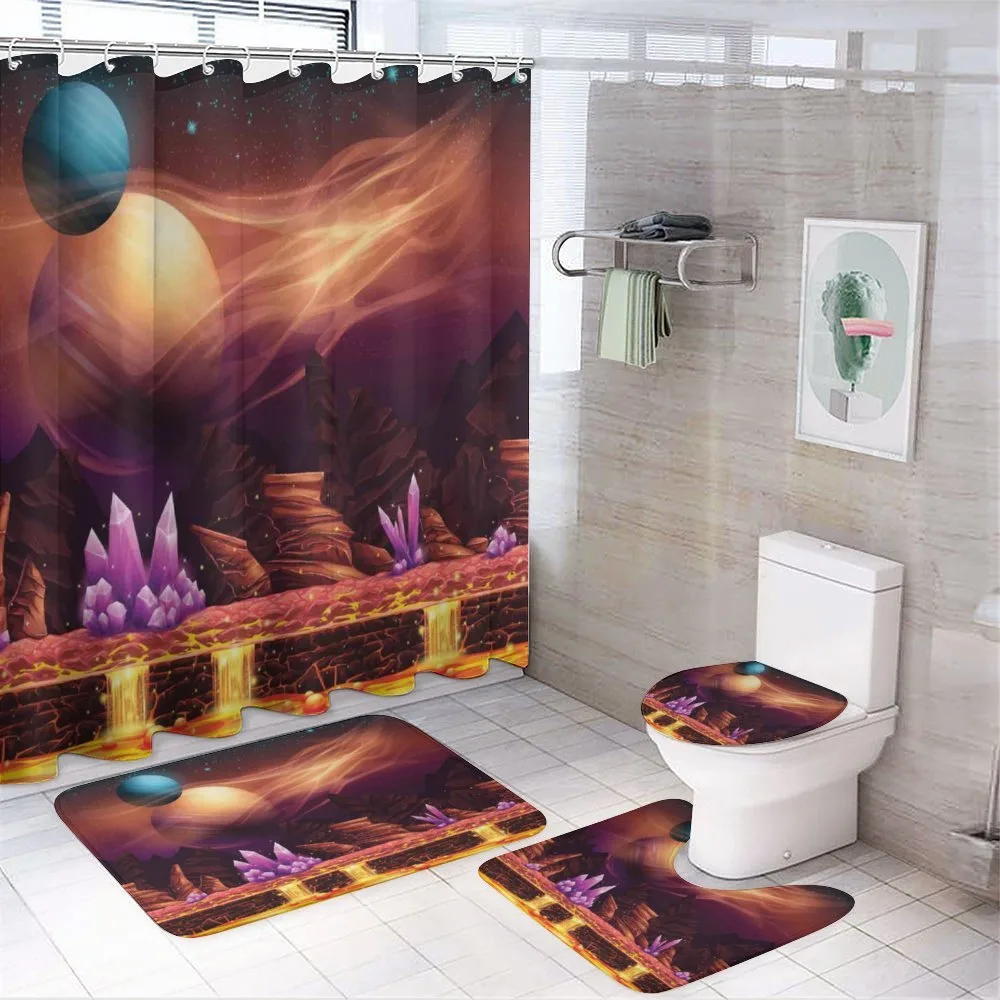 River Mars with Nebula — 4-Piece Bathroom Set preview