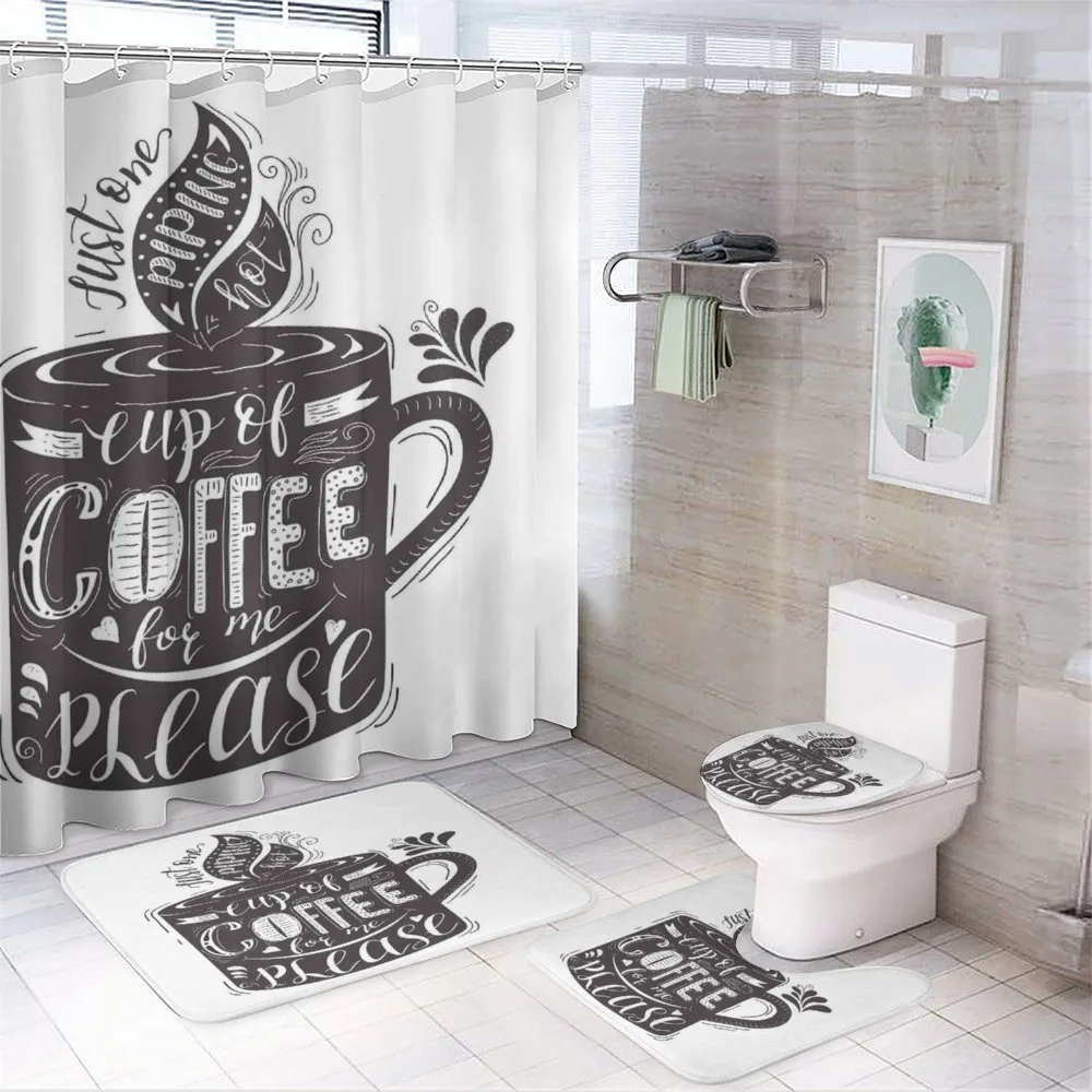 Texts Coffee Cup — 4-Piece Bathroom Set preview