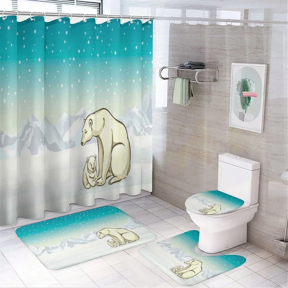 Arctic Animal Family — 4-Piece Bathroom Set preview