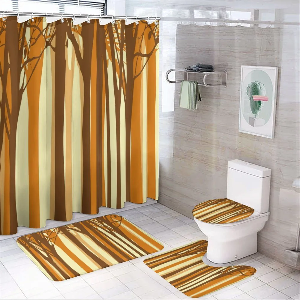 Autumn Forest Abstract — 4-Piece Bathroom Set preview