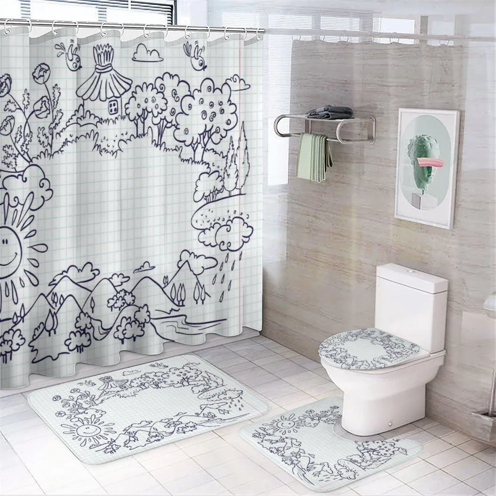 Childish Summer Frame — 4-Piece Bathroom Set preview