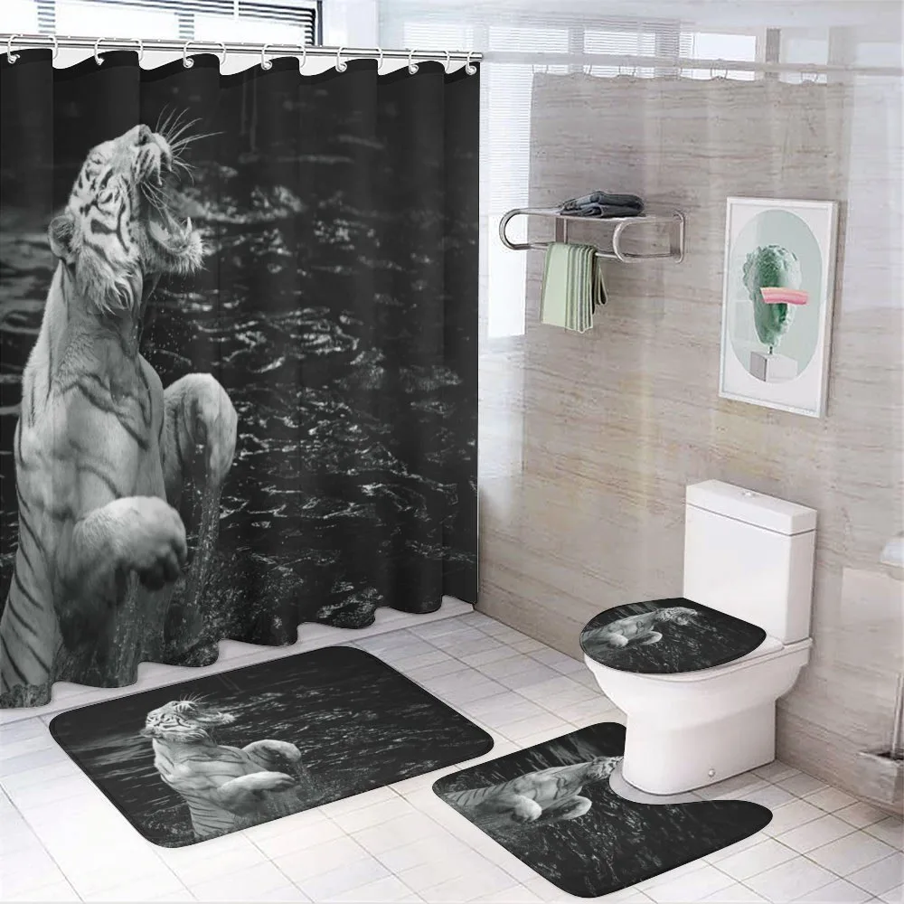 Exotic White Tiger — 4-Piece Bathroom Set preview