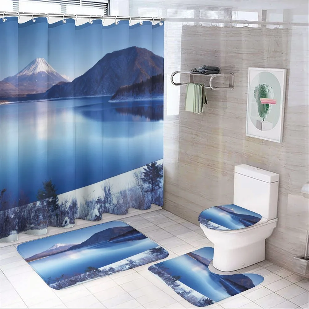 Hill Mountain in Winter — 4-Piece Bathroom Set preview