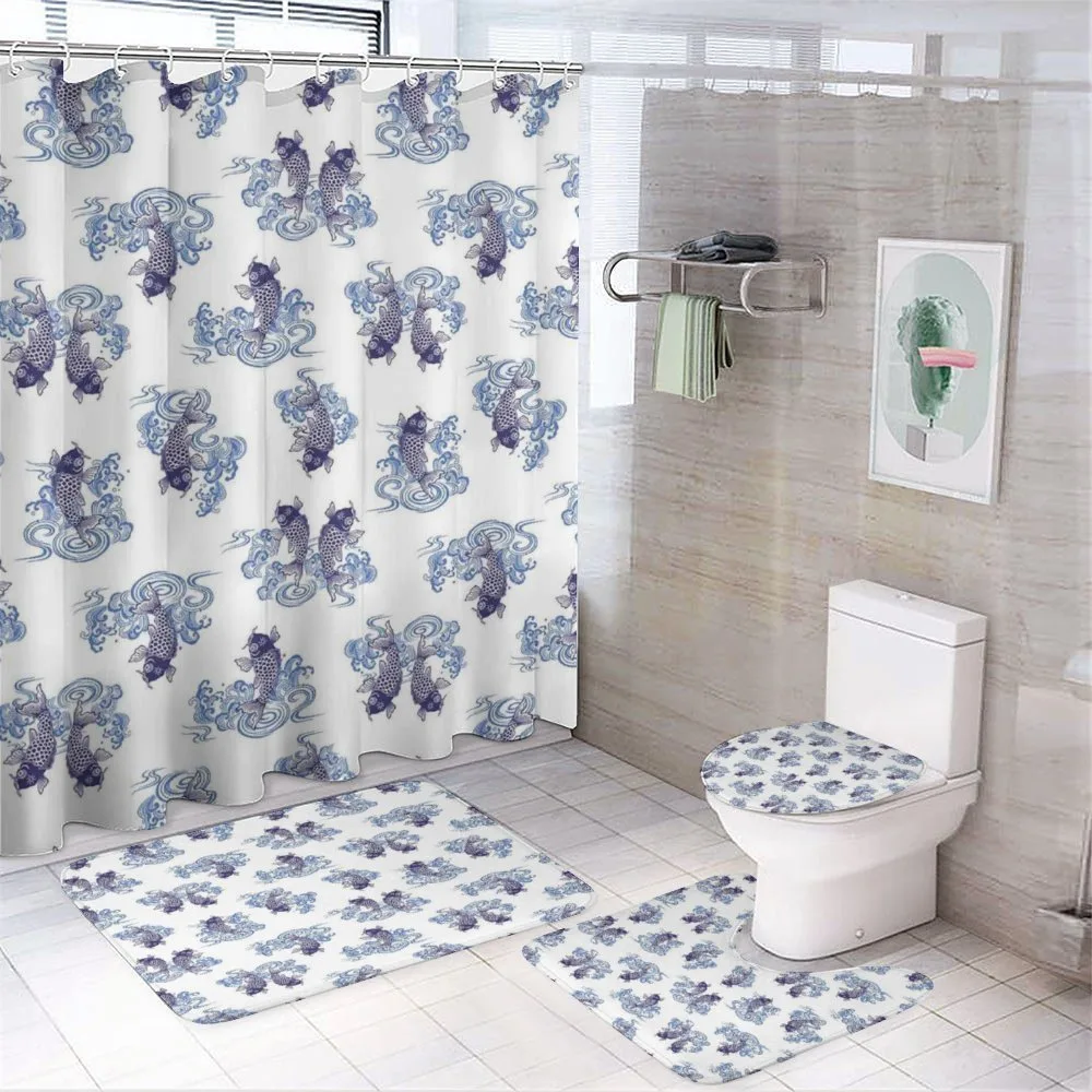Japanese Style Carp — 4-Piece Bathroom Set preview