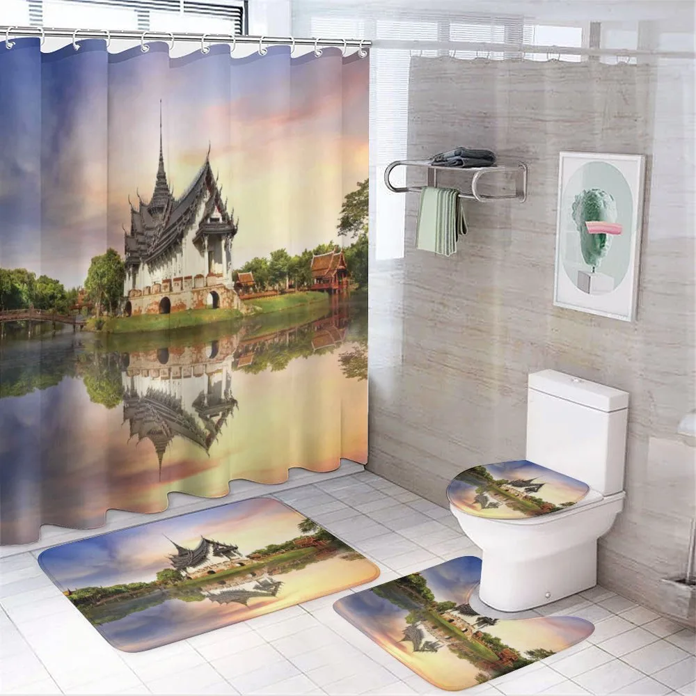 Medieval Building House — 4-Piece Bathroom Set preview