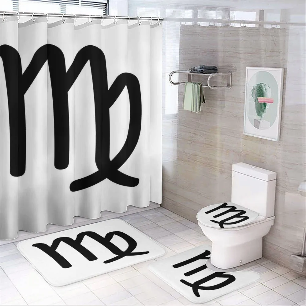 Monochrome Sign — 4-Piece Bathroom Set preview