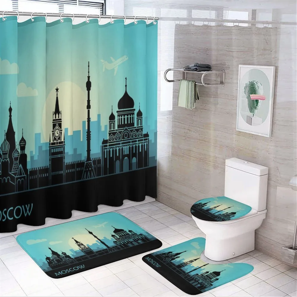 Moscow City Line Skyline — 4-Piece Bathroom Set preview