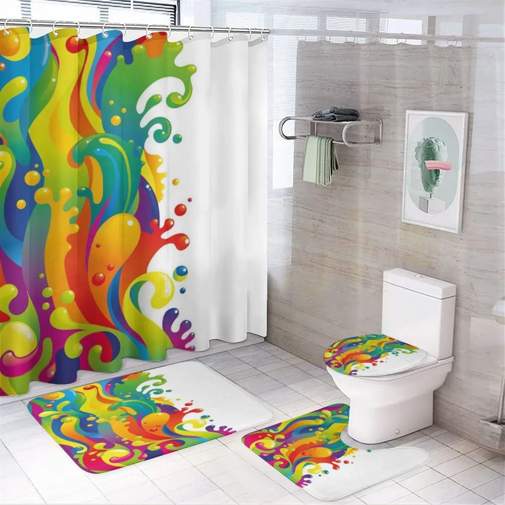 Rainbow Splash — 4-Piece Bathroom Set preview