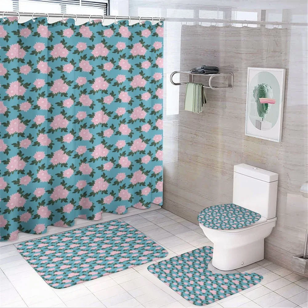 Soft Chrysanthemums — 4-Piece Bathroom Set preview