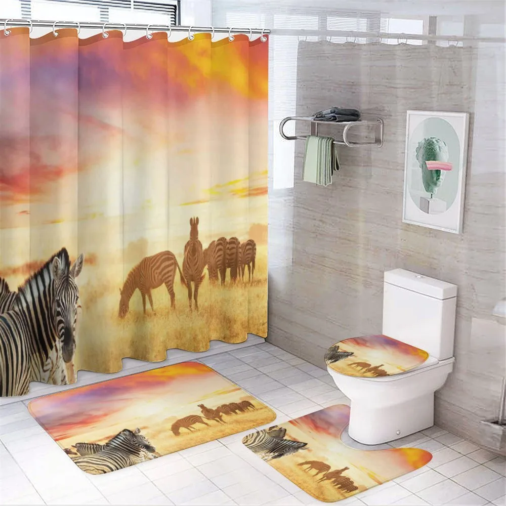 South Wild Zebra — 4-Piece Bathroom Set preview