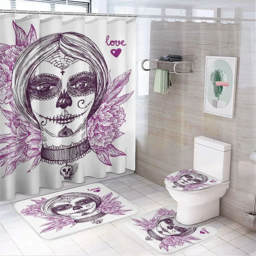 Vampire Skull Face — 4-Piece Bathroom Set preview