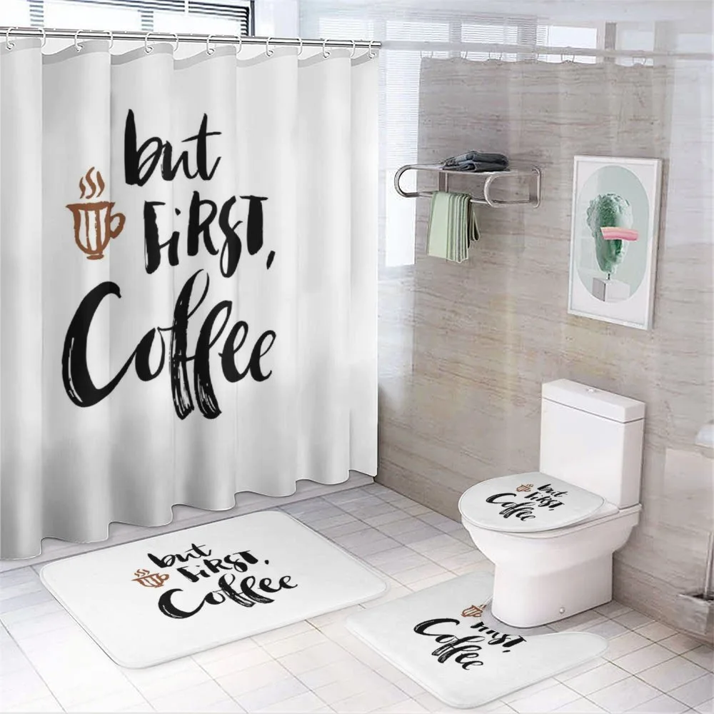 Brush Style Writing — 4-Piece Bathroom Set preview