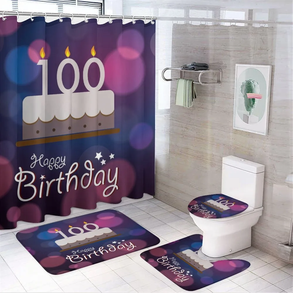 Cartoon Cake Candles — 4-Piece Bathroom Set preview