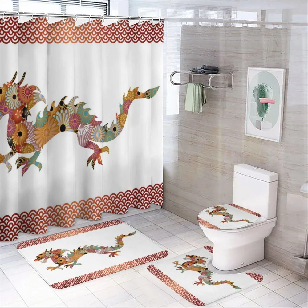 Floral Ornate Folk Body — 4-Piece Bathroom Set preview