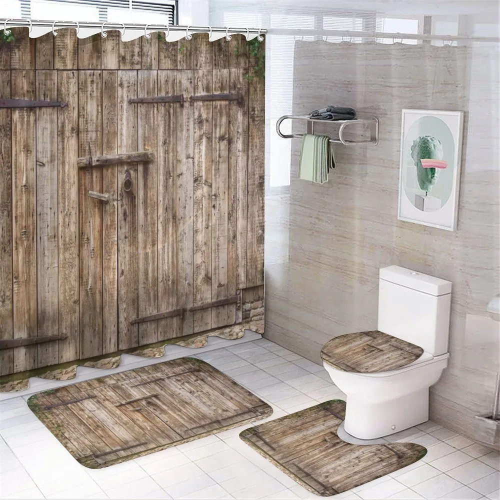 Old Oak Steel Door — 4-Piece Bathroom Set preview