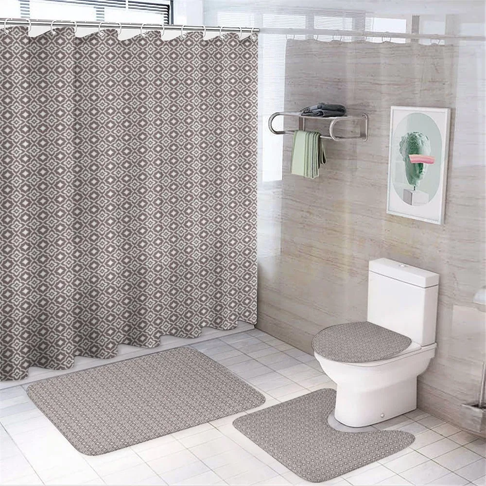Oriental Floral Design — 4-Piece Bathroom Set preview