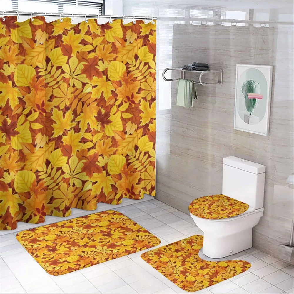 Shady Fall Oak Maple Leaf — 4-Piece Bathroom Set preview
