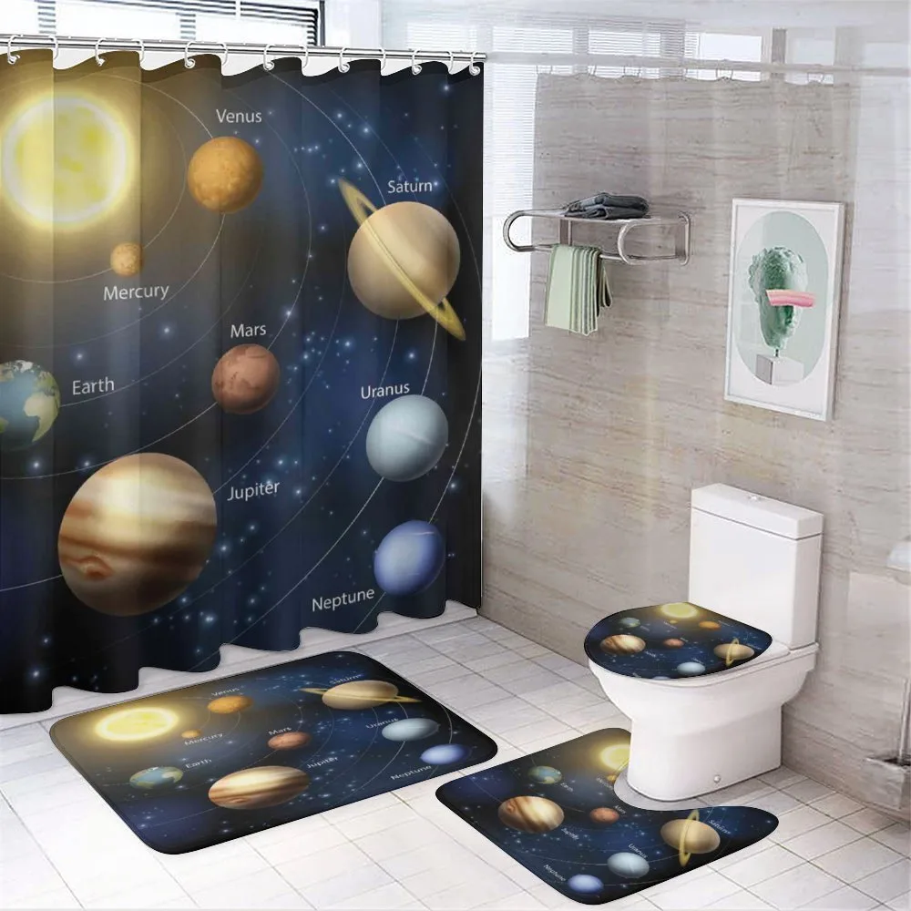 Solar System Planets — 4-Piece Bathroom Set preview