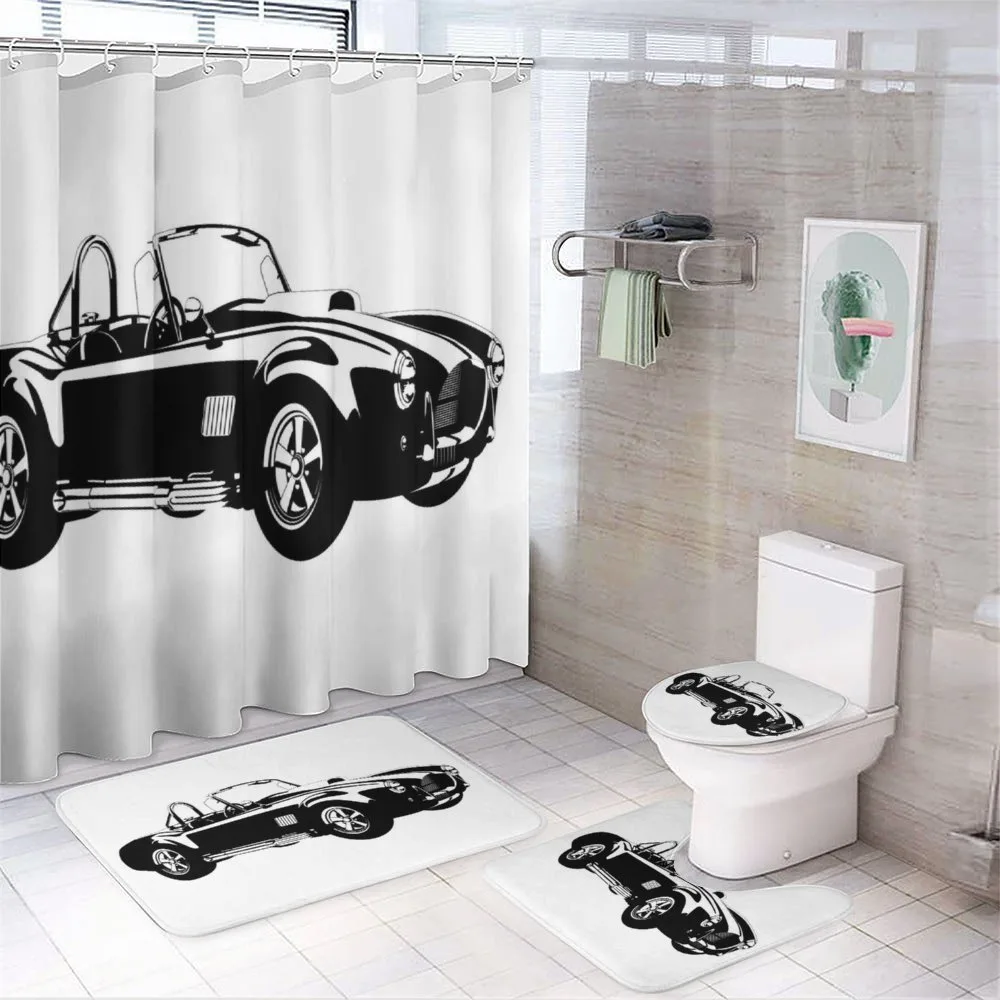 Sports Car Roadster Engine — 4-Piece Bathroom Set preview