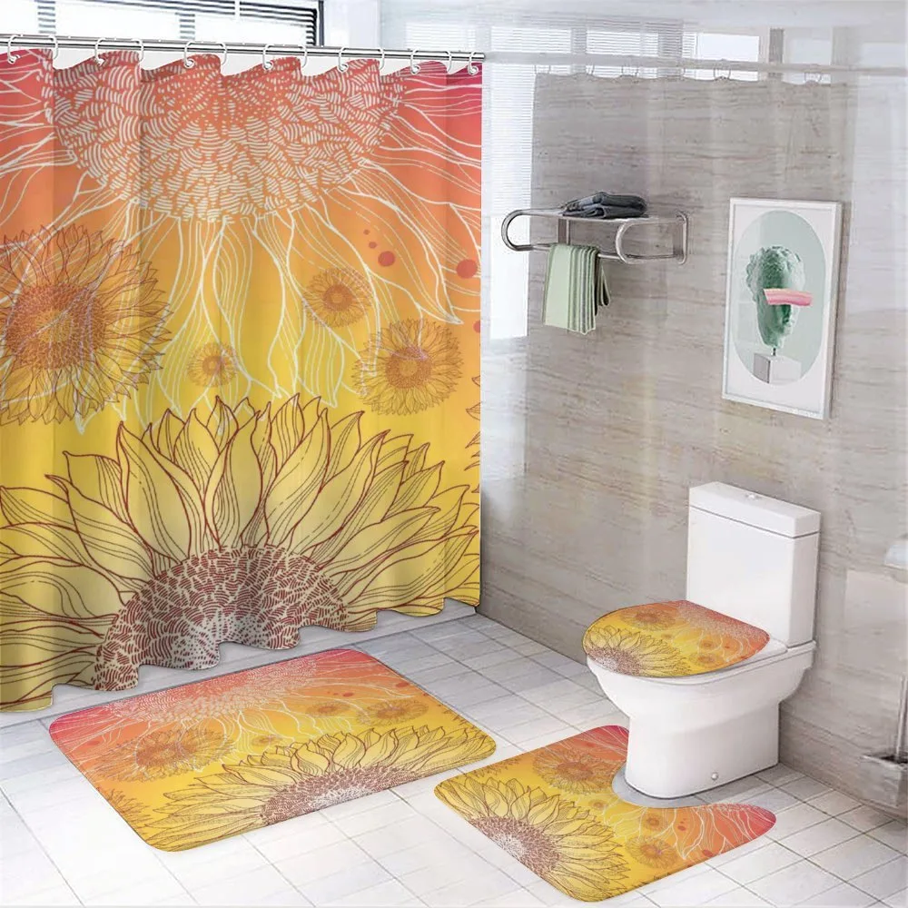 Sunflower Plants — 4-Piece Bathroom Set preview