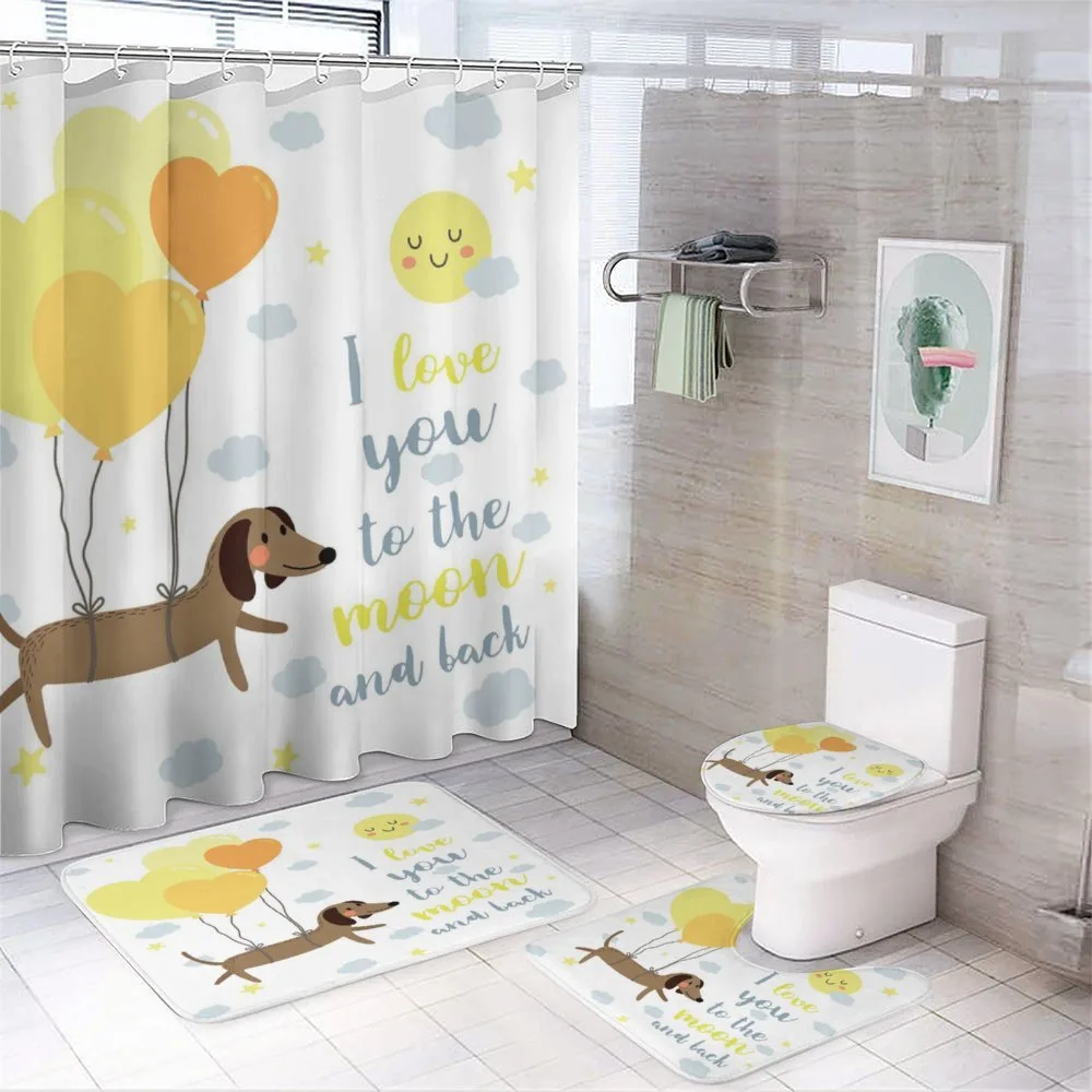 Dogs Balloons — 4-Piece Bathroom Set preview