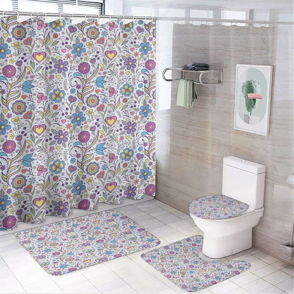Doodle Botany Garden — 4-Piece Bathroom Set preview