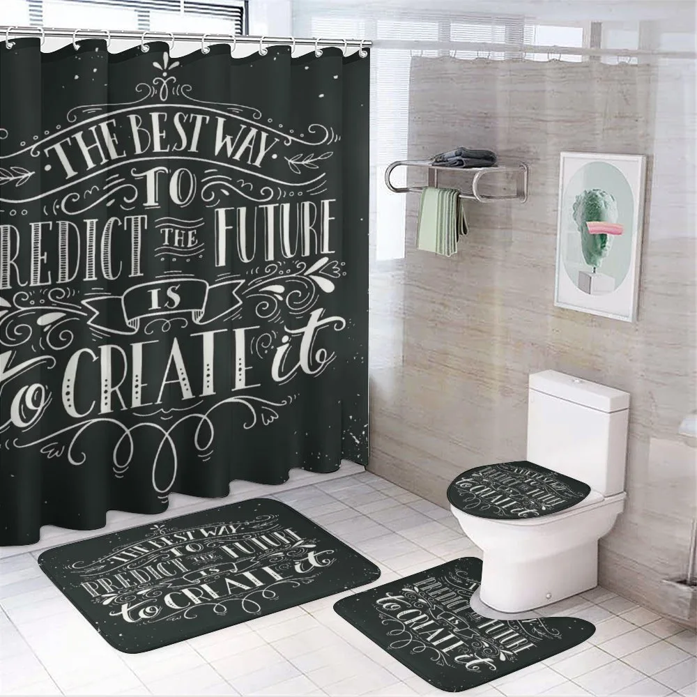 Grunge Hand Lettering — 4-Piece Bathroom Set preview