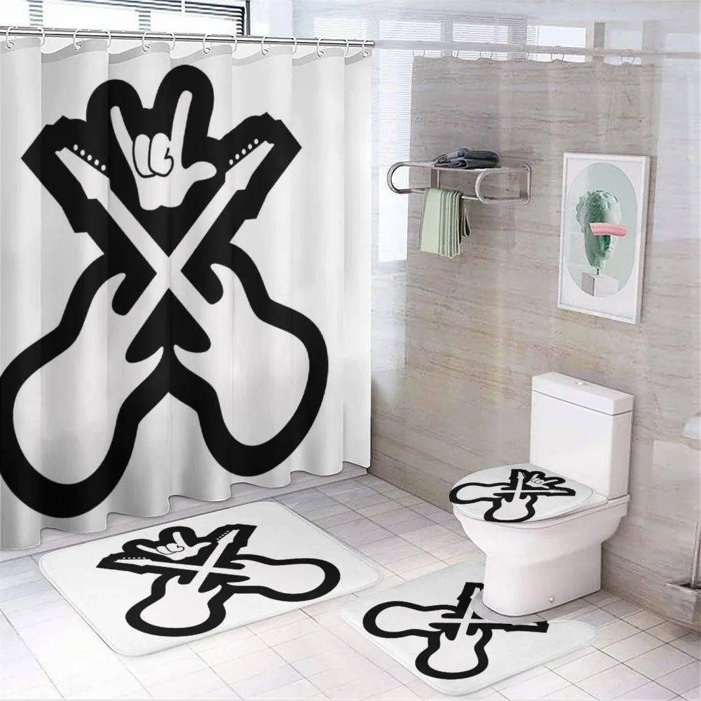 Guitars Hand Sign 4-Piece Bathroom Set product video