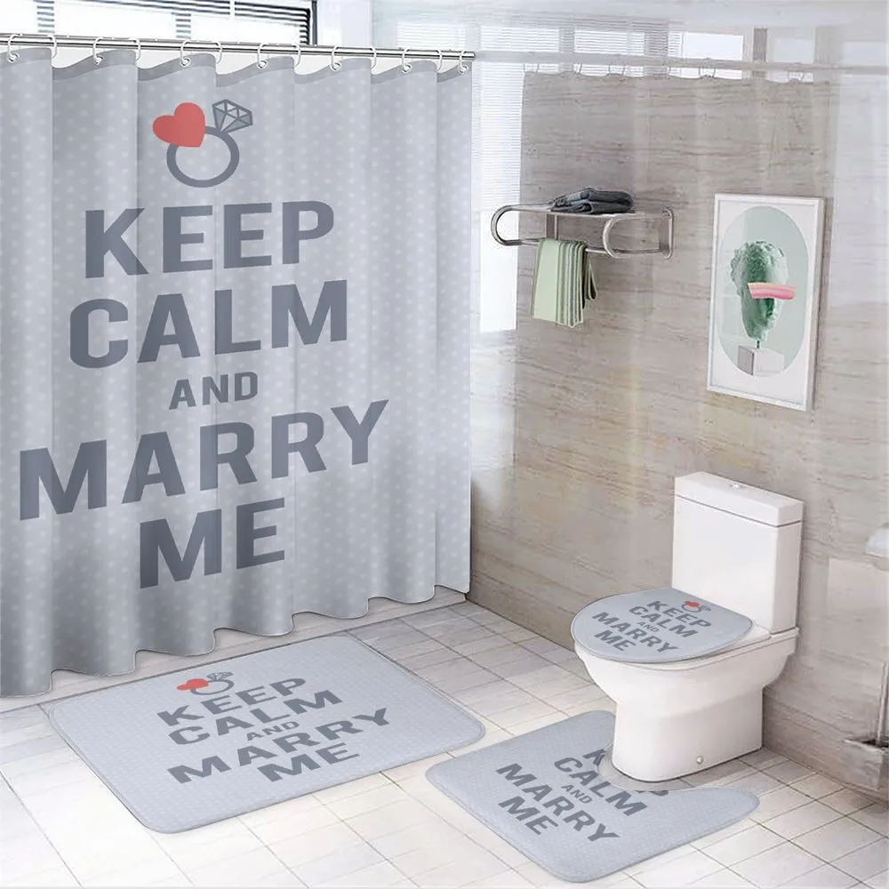 Keep Calm and Marry Me — 4-Piece Bathroom Set preview