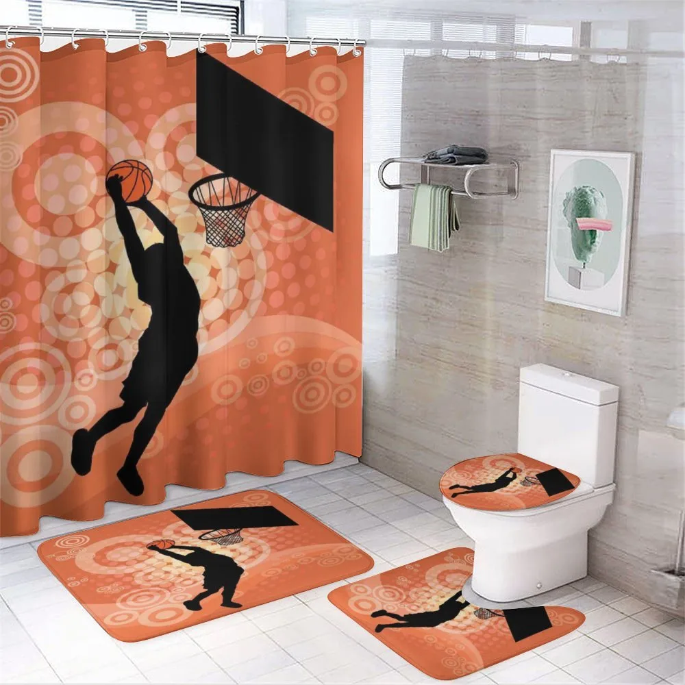 Basketball Dunk Athlete — 4-Piece Bathroom Set preview