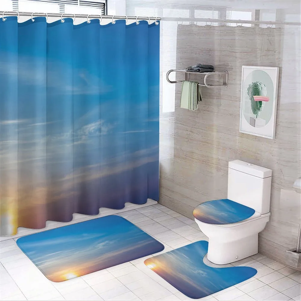 Blurry Sunrise — 4-Piece Bathroom Set preview