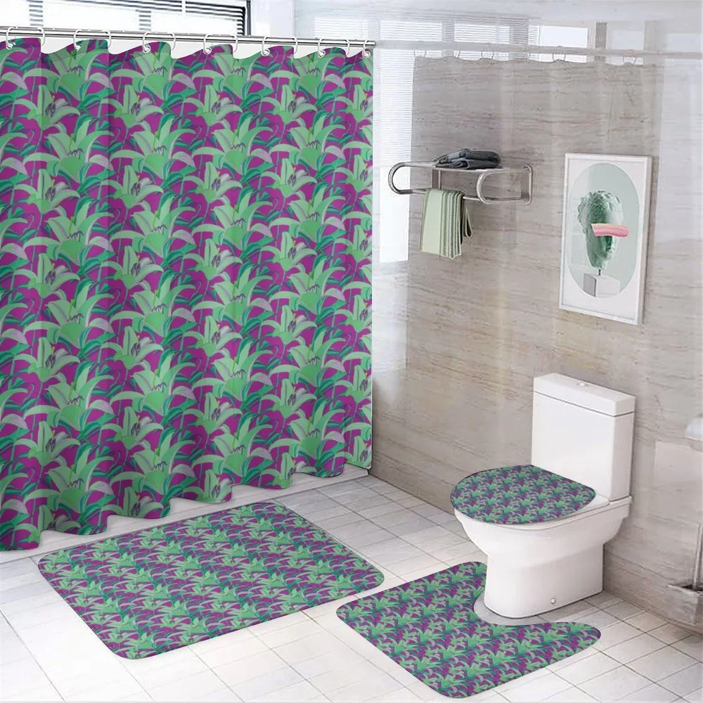 Close up Hawaiian Plants — 4-Piece Bathroom Set preview