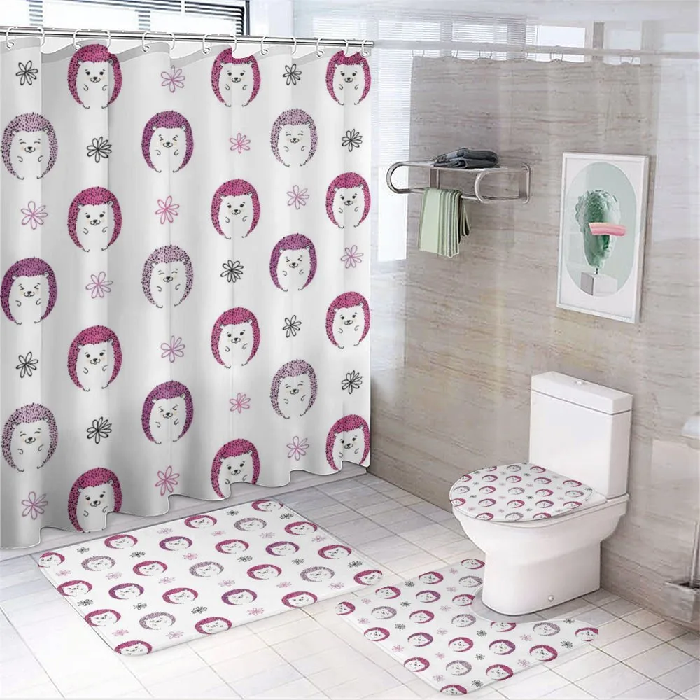 Colorful Spiky Animal — 4-Piece Bathroom Set preview