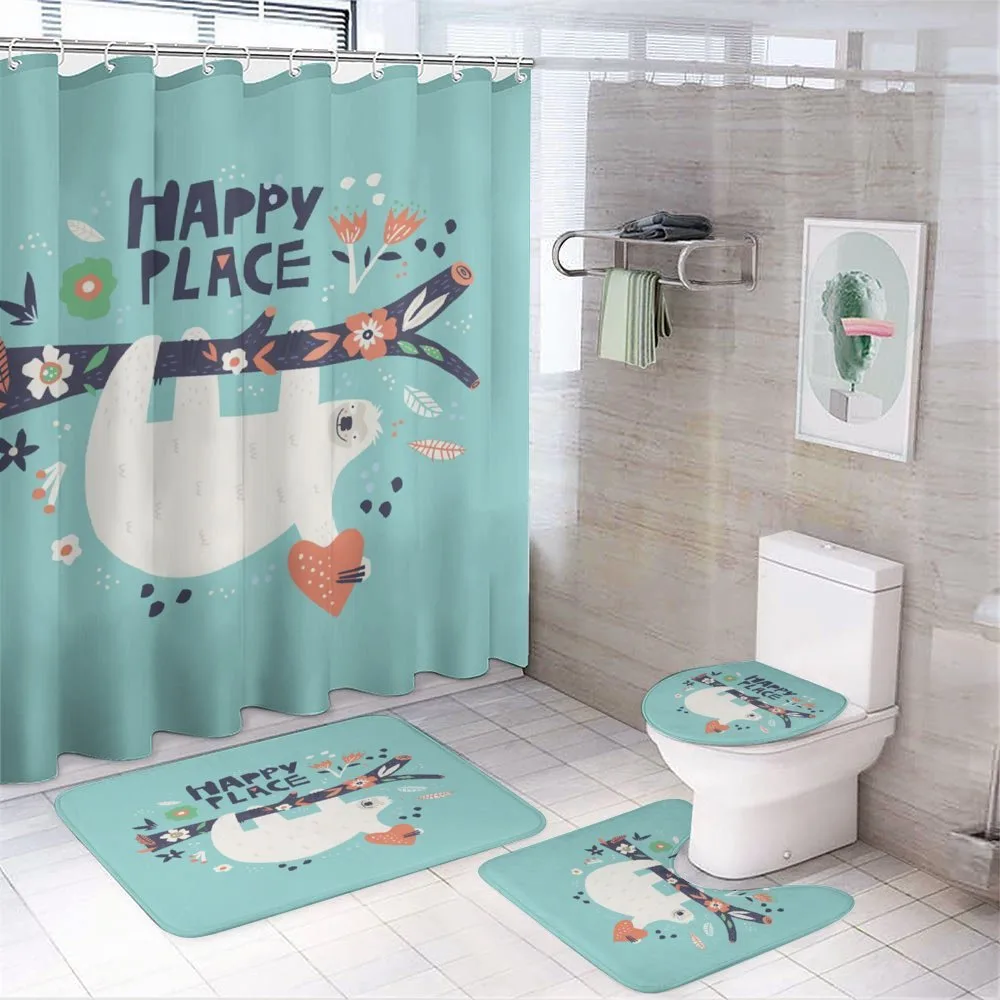 Happy Place Flowers — 4-Piece Bathroom Set preview