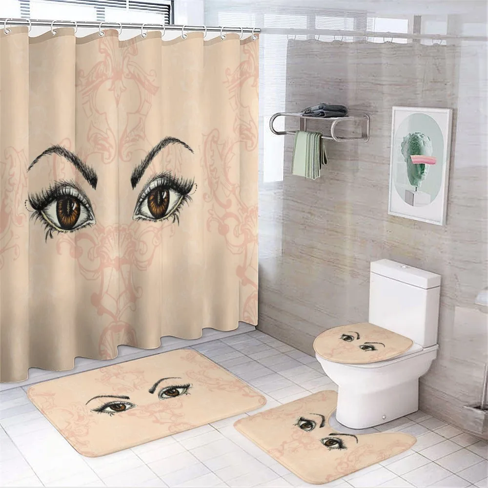 Sketchy Woman Floral — 4-Piece Bathroom Set preview