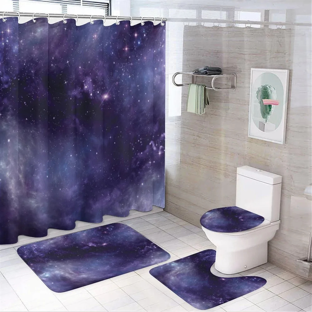 Sky Space Stars Gloomy — 4-Piece Bathroom Set preview