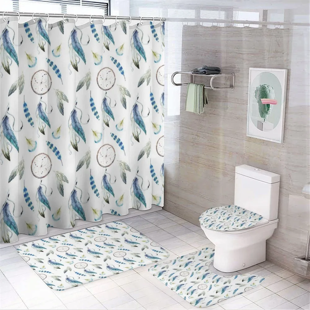 Aztec Tribal Feahers — 4-Piece Bathroom Set preview