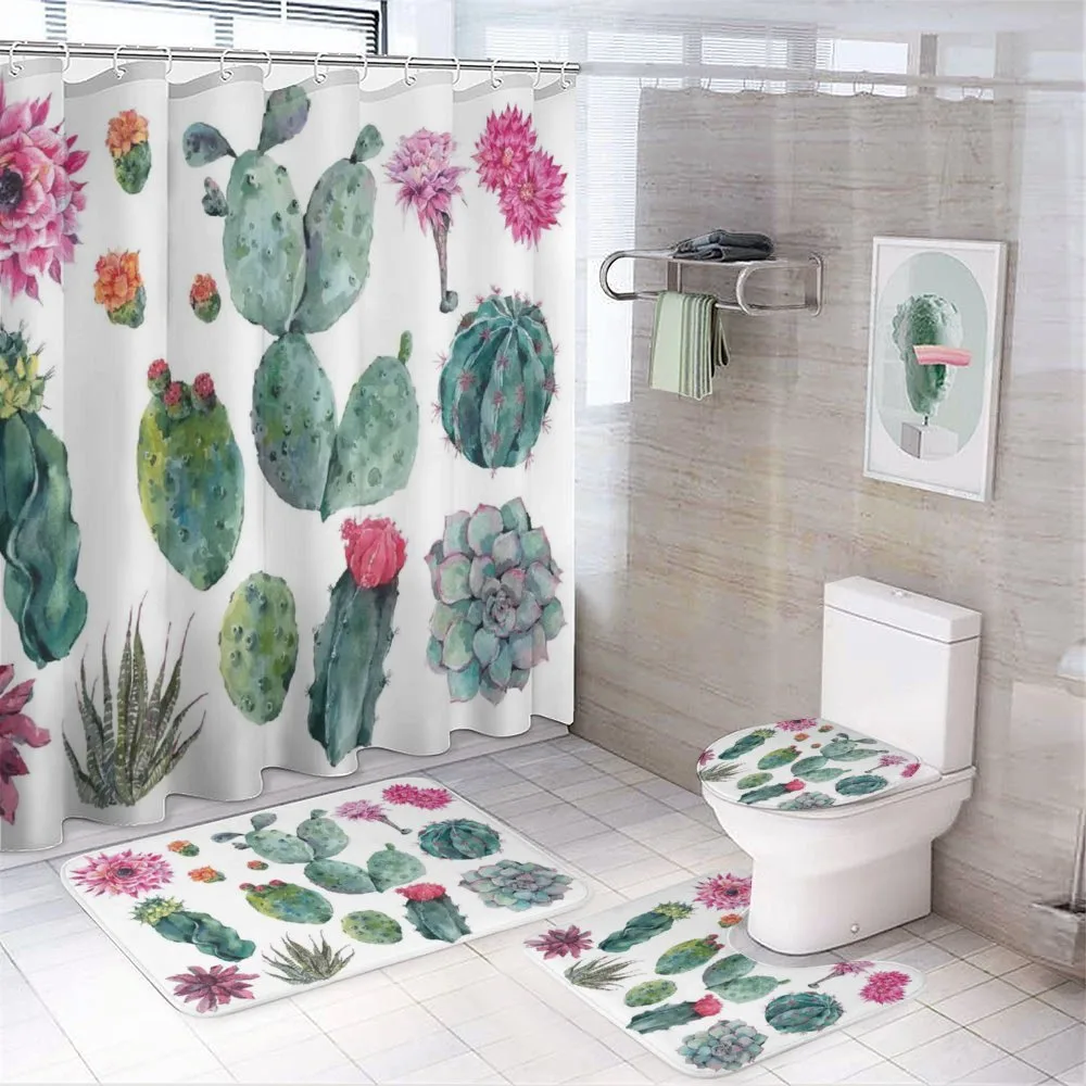 Botanic Herbal Cartoon — 4-Piece Bathroom Set preview