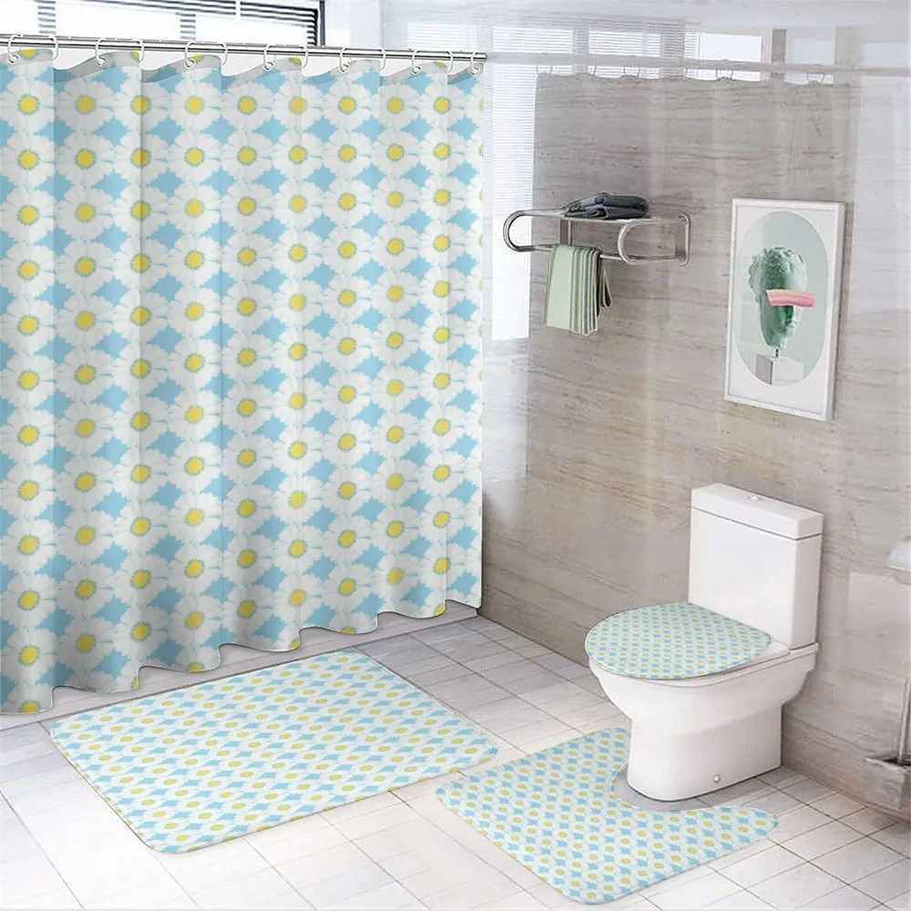 Chamomiles in Bloom Flower — 4-Piece Bathroom Set preview
