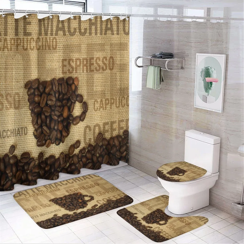 Coffee Beans Shaped Mug — 4-Piece Bathroom Set preview
