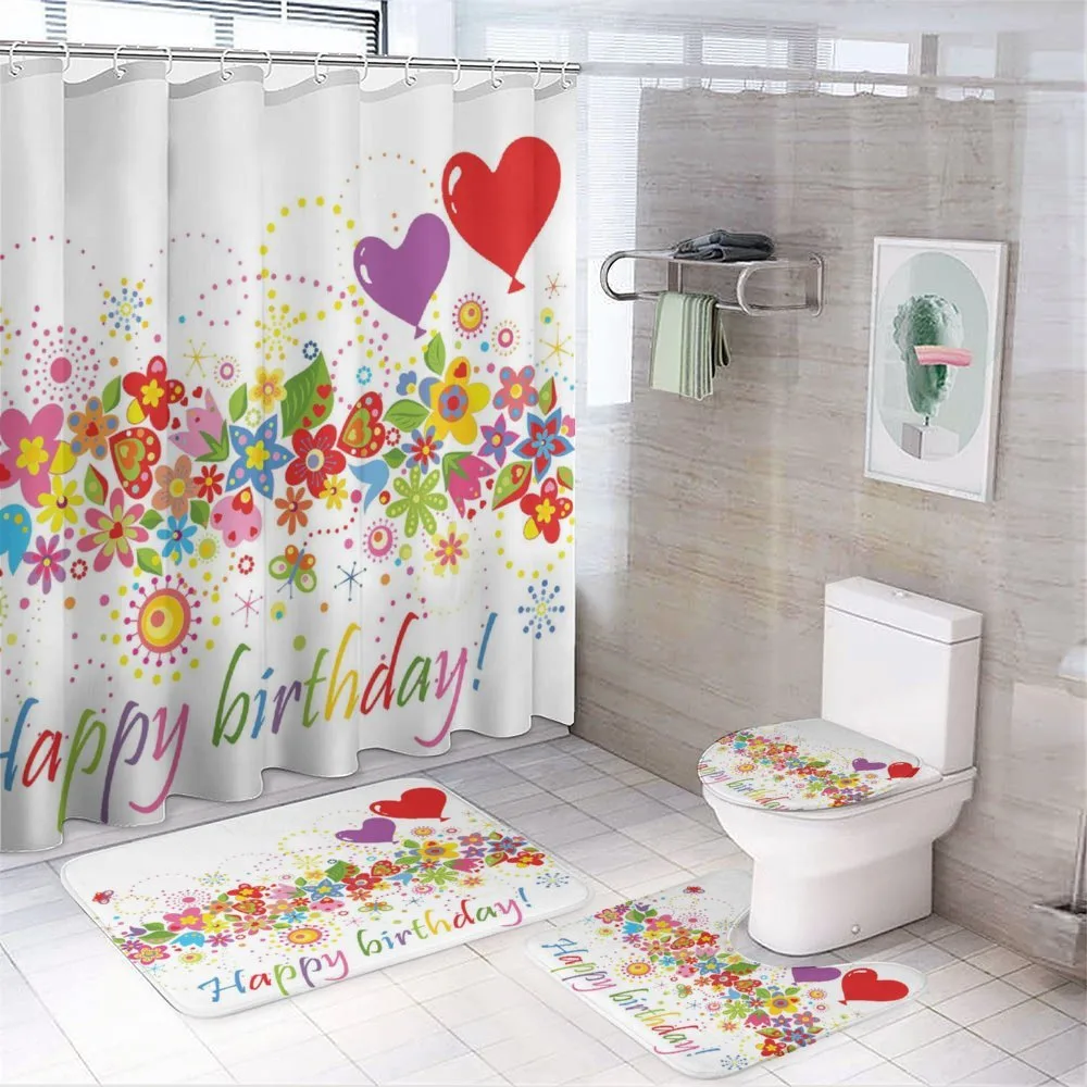 Colorful Meadow Flourish — 4-Piece Bathroom Set preview