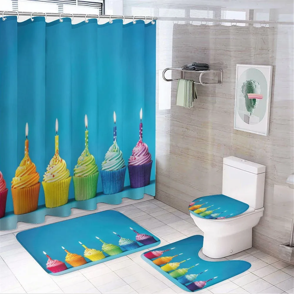 Cupcakes Party Food — 4-Piece Bathroom Set preview