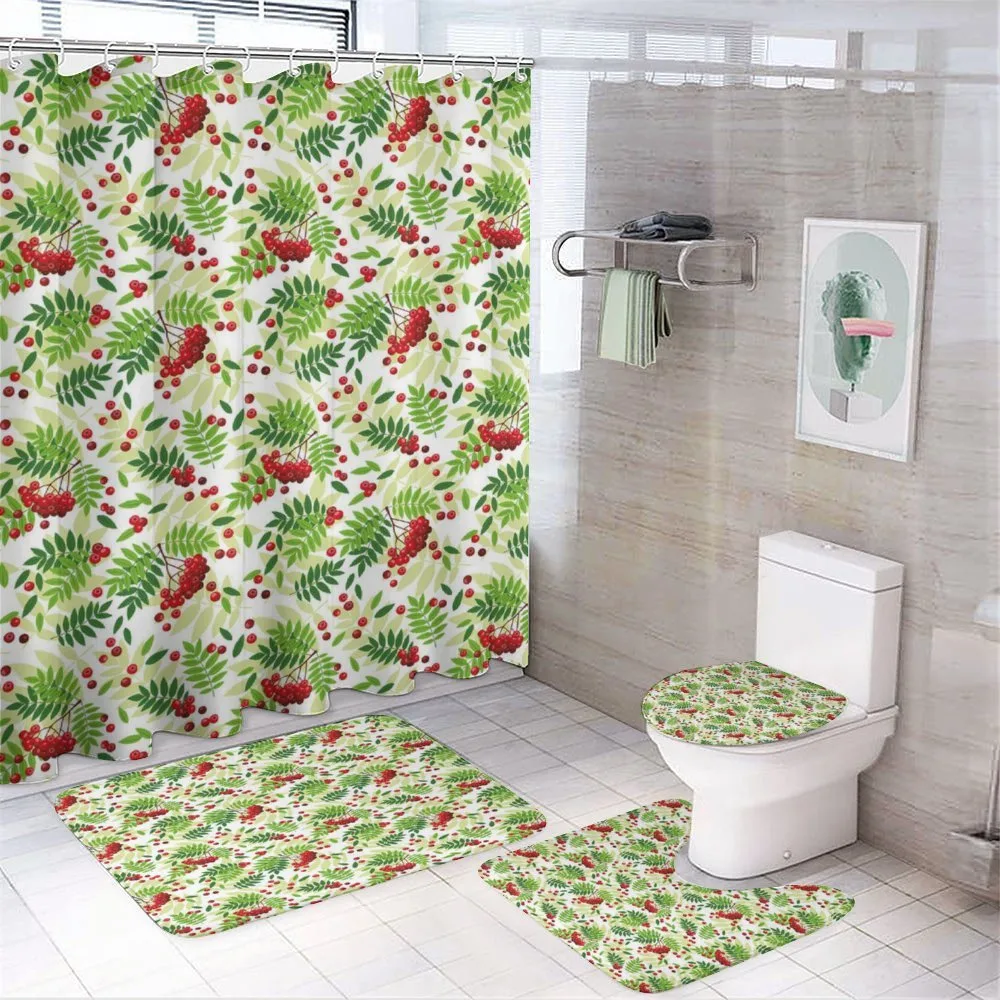 Green Leaves Wild Fruits — 4-Piece Bathroom Set preview